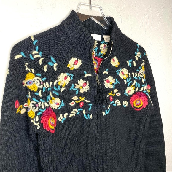 Anthropologie Sleeping on Snow lambs Wool Zip Cardigan - Picture 2 of 10